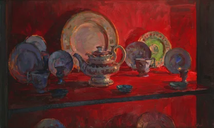 Red Alcove with Teapot